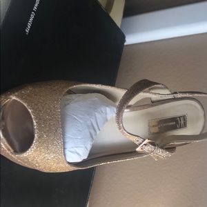 Gold Pumps with 2 Straps, INC